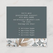 Boho Hand getrokken vormen Doula Geboorte Diensten Vierkante Visitekaartje (Achterkant)