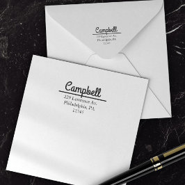 Boho Hand Lettering Retouradres Verzending Zelfinktende Stempel