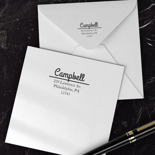 Boho Hand Lettering Retouradres Verzendmateriaal Zelfinktende Stempel