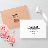 Boho Hand Lettering Retouradres Verzendmateriaal Zelfinktende Stempel