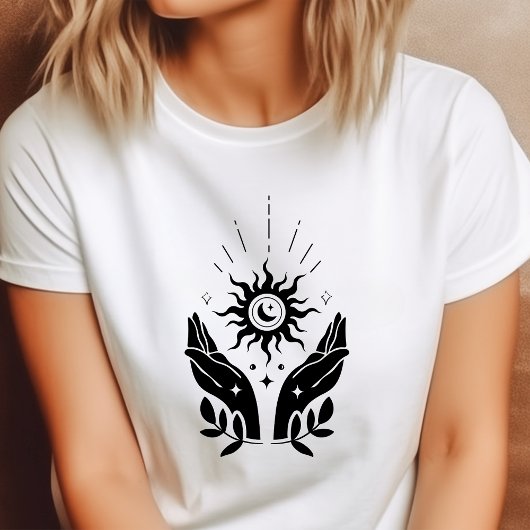 Boho Handen Zon en Maan Celestial Tri-Blend Shirt