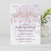 Boho Handfasting Driehoekige Maan Droomvanger Kaart (Staand voorkant)