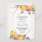 Boho Handgeschilderd Bloemen Wildflower Afstuderen Kaart (Voorkant)