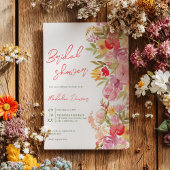 Boho handgeschilderd floral Waterverf vrijgezellen Kaart