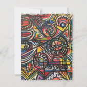 Boho-handgeschilderde Abstracte kunst Notitiekaartje (Achterkant)