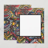 Boho-handgeschilderde Abstracte kunst Notitiekaartje (Voorkant / Achterkant)