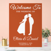 Boho Handgeschreven Script Fall Wedding Welkom Acryl Bord (Huwelijk)