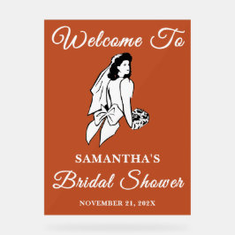 Boho Handgeschreven Script Herfst Vrijgezellenfees Acryl Bord