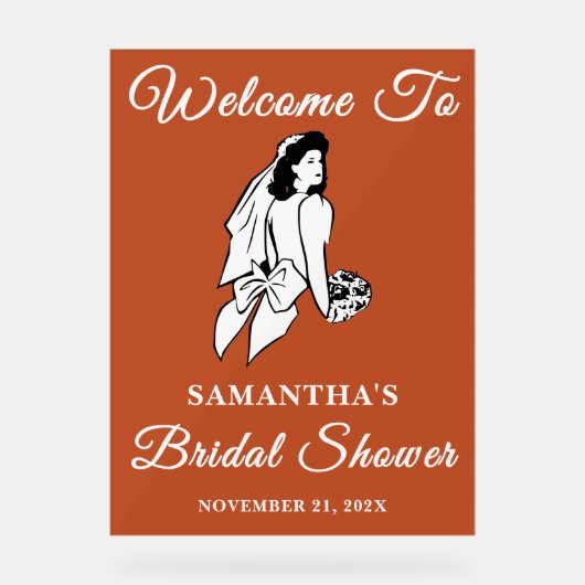 Boho Handgeschreven Script Herfst Vrijgezellenfees Acryl Bord (Voorkant)