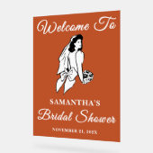 Boho Handgeschreven Script Herfst Vrijgezellenfees Acryl Bord (Hoek)