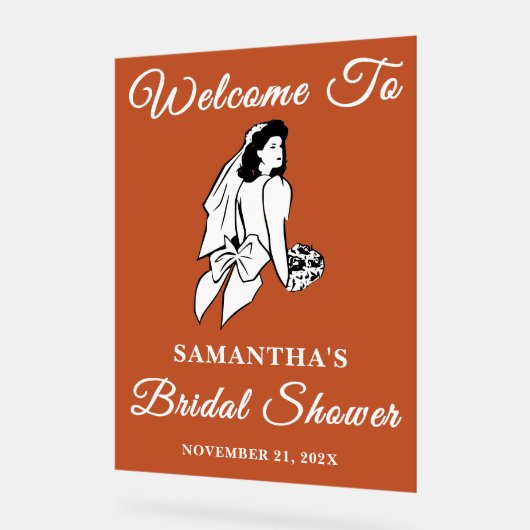 Boho Handgeschreven Script Herfst Vrijgezellenfees Acryl Bord (Hoek)