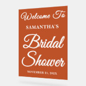 Boho Handgeschreven Script Vrijgezellenfeest Welko Acryl Bord (Hoek)