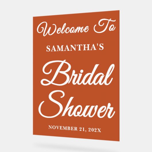 Boho Handgeschreven Script Vrijgezellenfeest Welko Acryl Bord (Hoek)