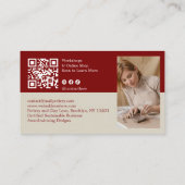 BOHO HANDMADE POTTERIE KERAMIEK QR CODE FOTO VISITEKAARTJE (Achterkant)