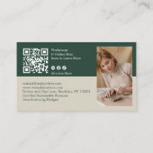 BOHO HANDMADE POTTERIJ KERAMIEK QR CODE FOTO VISITEKAARTJE (Achterkant)