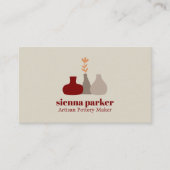 BOHO  HANDMADE POTTERY CERAMIC QR CODE PHOTO VISITEKAARTJE (Voorkant)