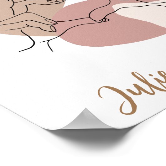 Boho Hands en Heart Poster Print (Hoek)