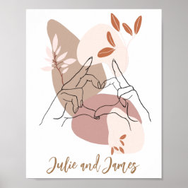 Boho Hands en Heart Poster Print