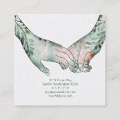 Boho Hands Square Visitekaartje (Achterkant)