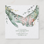 Boho Hands Vierkante Visitekaartje (Achterkant)