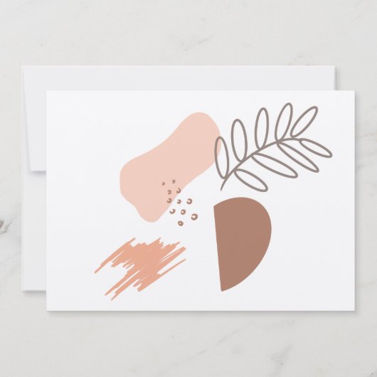 Boho Handtekening Abstract Opslaan Datum foto Kaart (Achterkant)