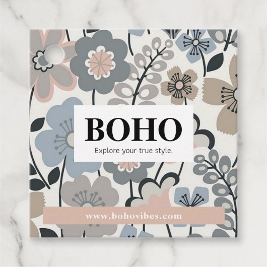 Boho Hang Labels, Kleding Label, Winkel Sale Favor Bedankjes Labels (Voorkant)