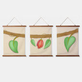 Boho Hanging Floral Set Continuous Branch Hangend Wandkleed (Driedubbel)