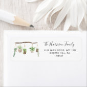 Boho Hanging Planten Waterverf Etiket (Insitu)