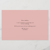 Boho Hanging Planten zal je mijn Bridesmaïde Kaart (Achterkant)