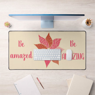 Boho Happy Flower Desk Mat