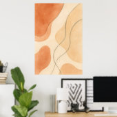 Boho Harmony | Minimalistische Abstracte Wandkunst Poster (Thuiskantoor)