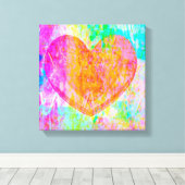 Boho Hart Canvas Afdruk (Insitu (Houten vloer))