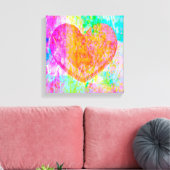 Boho Hart Canvas Afdruk (Insitu (Woonkamer))