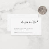 Boho Hart Luier Raffle Baby shower Game Kaart Notitiekaartje (Voorkant / Achterkant in situ)