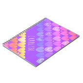 Boho hart patroon, gepersonaliseerd met jouw naam notitieboek (Linkerzijde)