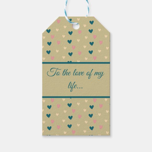 Boho Harten en Liefde Cadeaulabel (Voorkant)