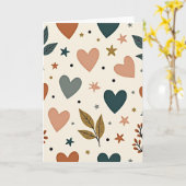 Boho Harten En Sterren Liefdeskaart Kaart (Gele Bloem)
