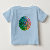 Boho Harten met Regenboog Kleuren Mandala Baby T-s (Achterkant)