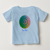 Boho Harten met Regenboog Kleuren Mandala Baby T-s (Voorkant)