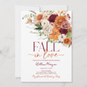 Boho Harvest Herfst in Love Bridal Shower Invitati Kaart (Voorkant)