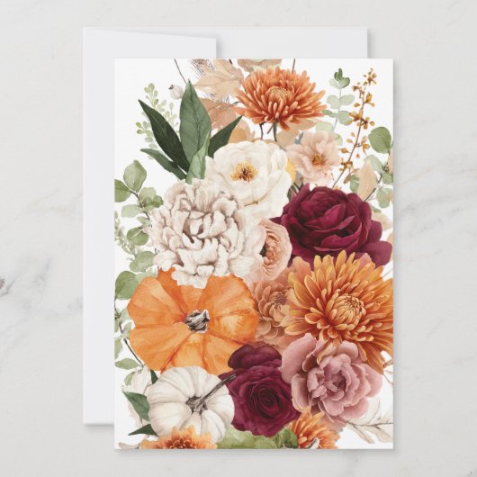 Boho Harvest Herfst in Love Bridal Shower Invitati Kaart (Achterkant)