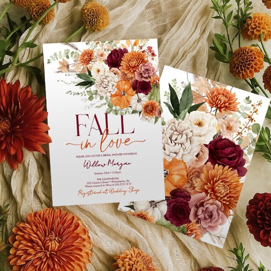 Boho Harvest Herfst in Love Bridal Shower Invitati Kaart