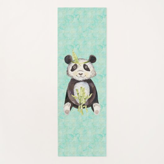 Boho Headband Panda Yogamat (Voorkant)