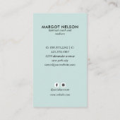 Boho Healing Hand Celestial Moon Tarot AQUA Visitekaartje (Achterkant)