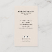 Boho Healing Hand Celestial Moon Tarot Paarse Visitekaartje (Achterkant)