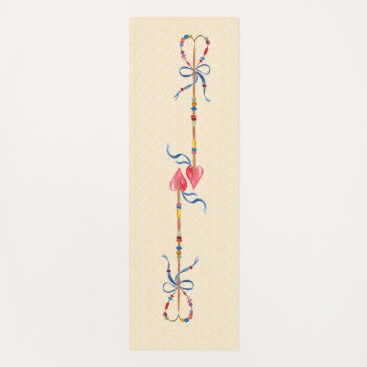 Boho Heart Arrows Yogamat (Voorkant)
