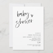 Boho Heart Baby shower Party Invitation E100 Kaart (Voorkant)