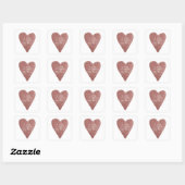 Boho Heart Baby shower Vierkante Sticker (Vel)