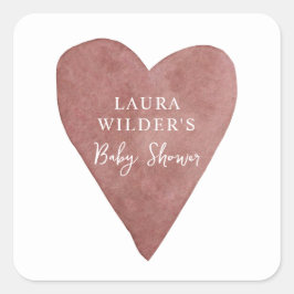 Boho Heart Baby shower Vierkante Sticker