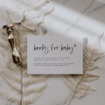 Boho Heart Books for Baby shower Request Kaart E10